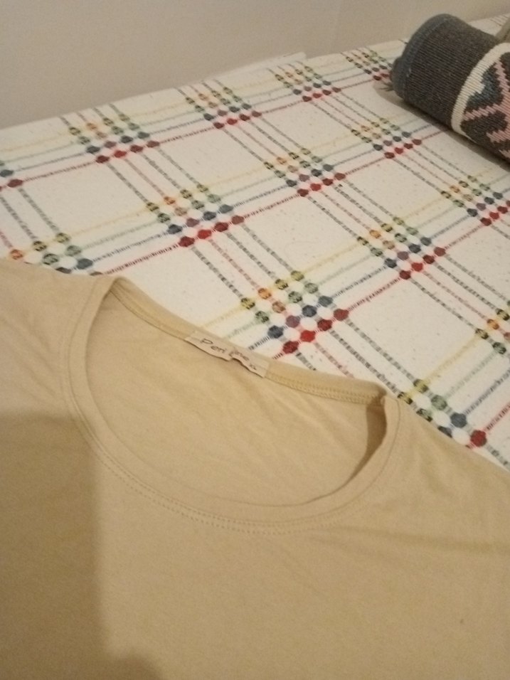 Bej Bohem Dantel Detaylı Hamile Bluzu - Görsel 5