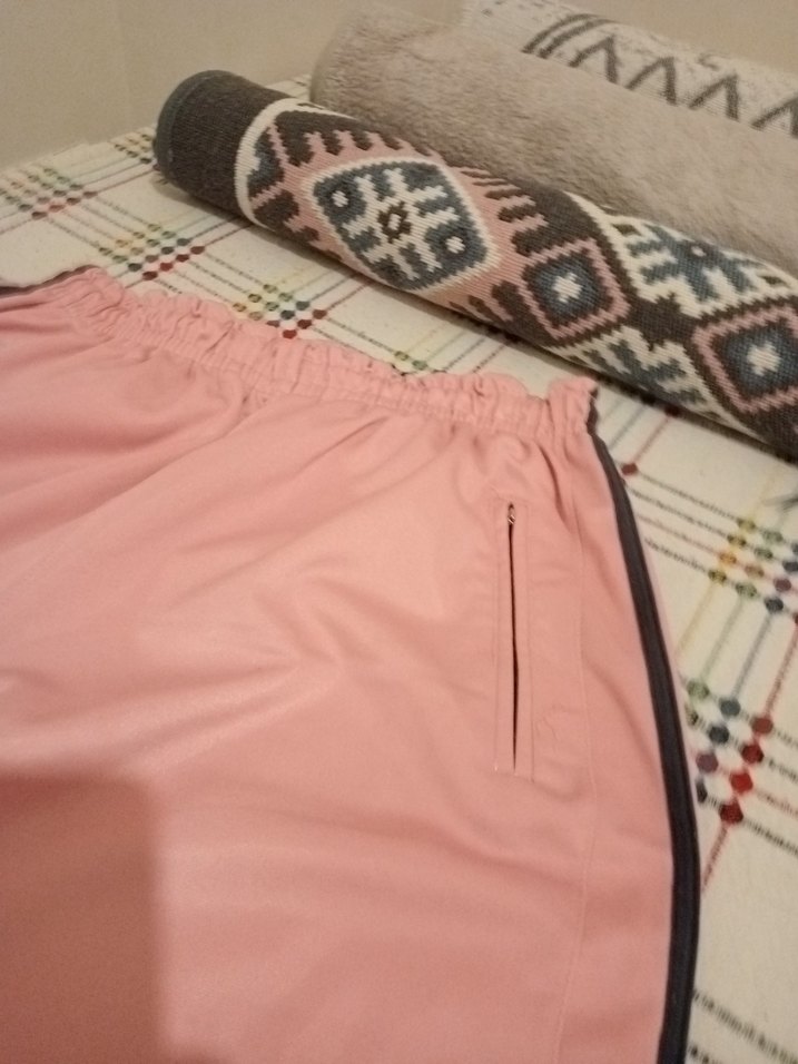 Pembe Rahat Kesim Kadın Kumaş Pantolon - Görsel 2