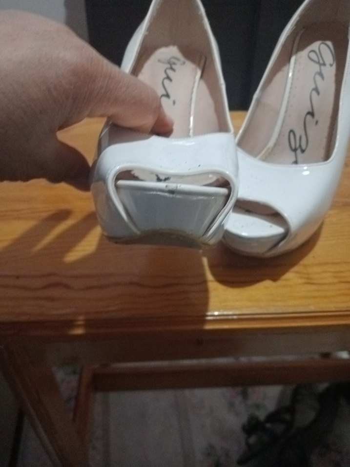 Beyaz Rugan Topuklu Kadın Stiletto - Görsel 2