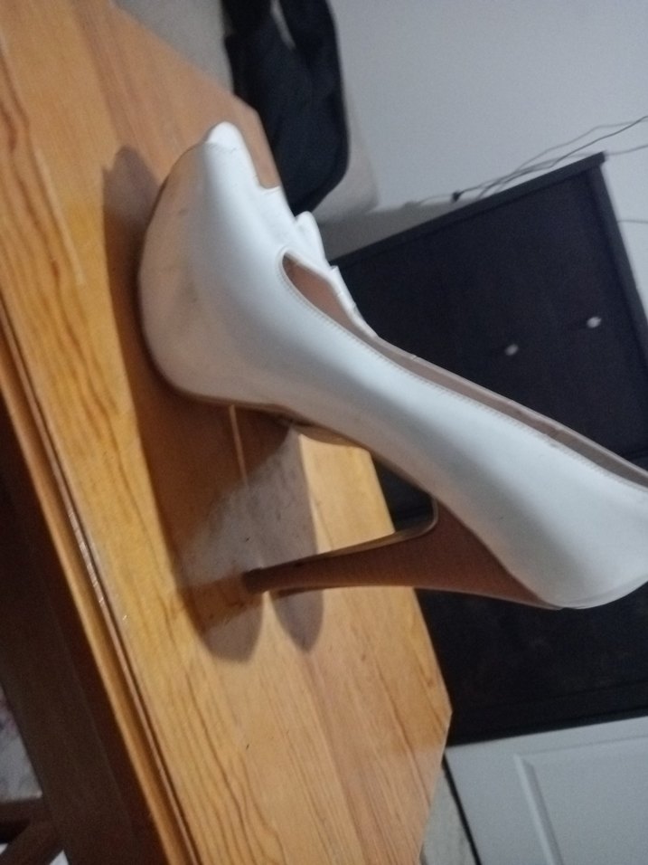 Beyaz Rugan Topuklu Kadın Stiletto - Görsel 3