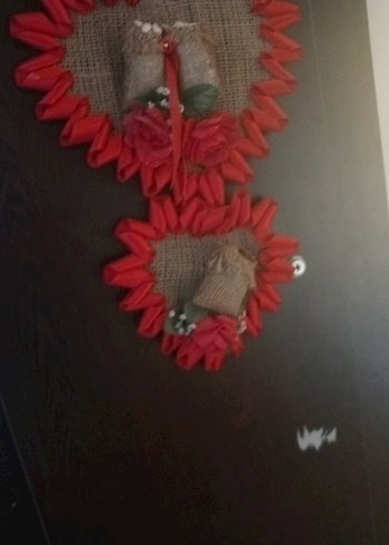 Kırmızı Kalp Tasarımlı Duvar Süsü - Görsel 4