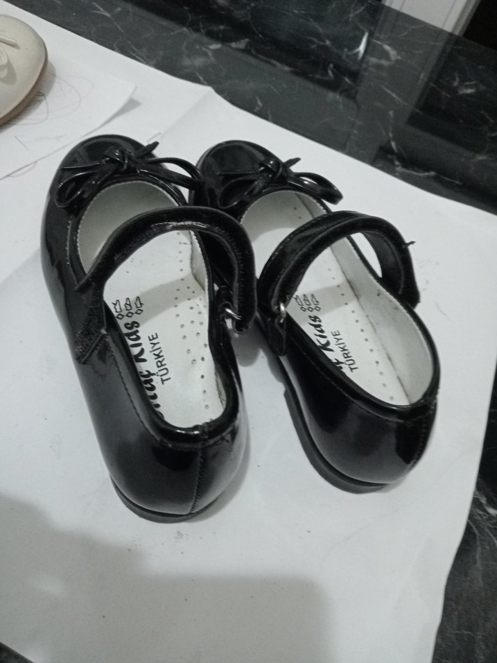 Tokalı Siyah Kız Çocuk Babet Ayakkabı - Görsel 3