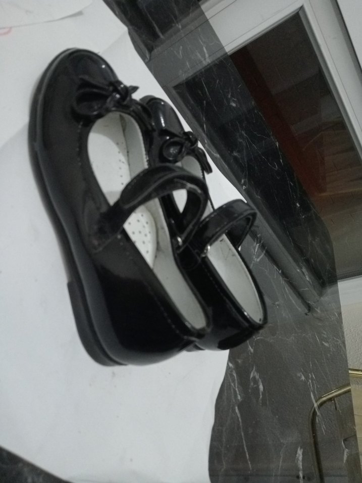 Tokalı Siyah Kız Çocuk Babet Ayakkabı - Görsel 2