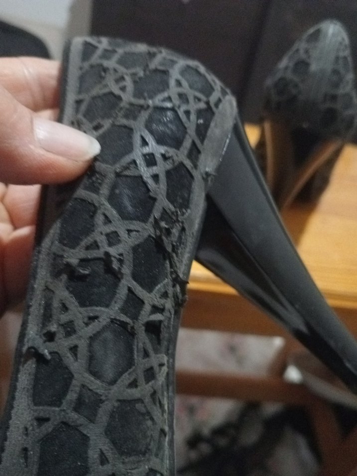 Yılan Desenli Siyah Stiletto Topuklu Ayakkabı - Görsel 5