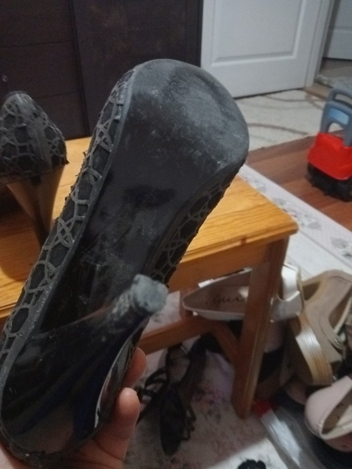 Yılan Desenli Siyah Stiletto Topuklu Ayakkabı - Görsel 3