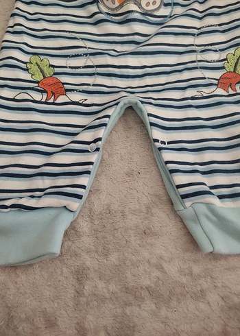 Renkli Baskılı Erkek Bebek Askılı Tulum - Görsel 5