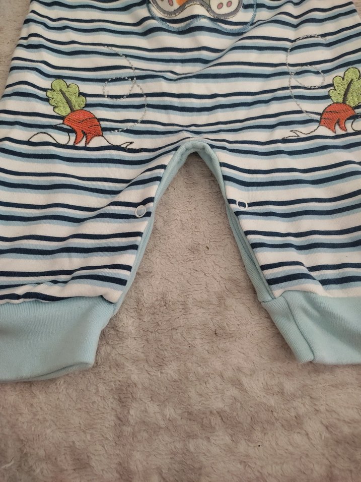 Renkli Baskılı Erkek Bebek Askılı Tulum - Görsel 5