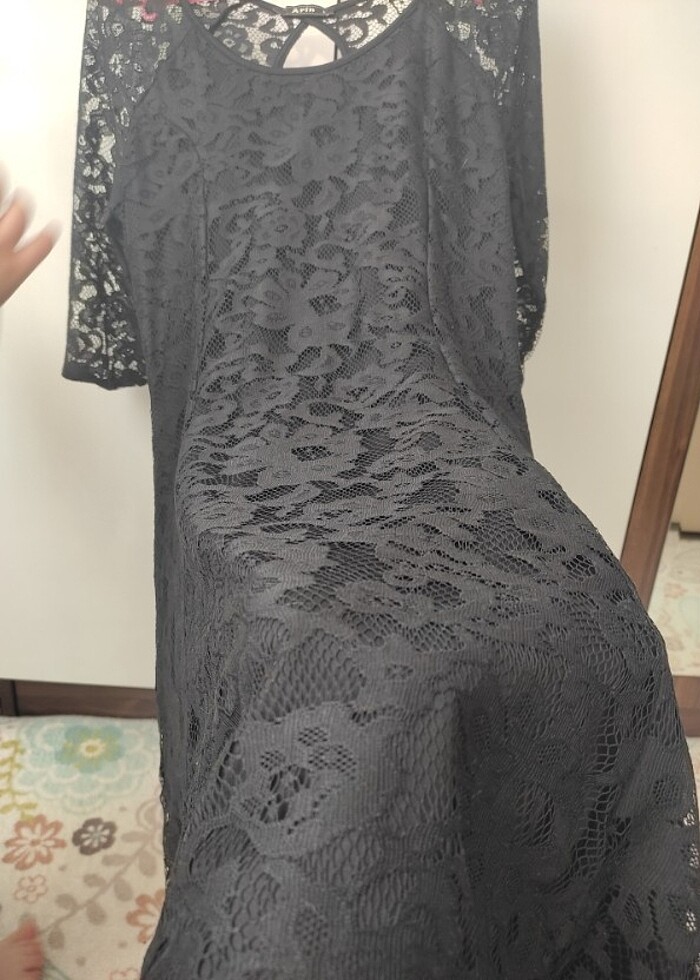 Fakir kol dantel elbise - Görsel 2