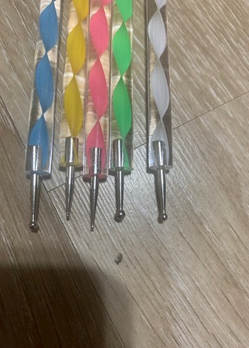 Renkli Tırnak Süsleme Çift Uçlu Kalem Seti - Görsel 3