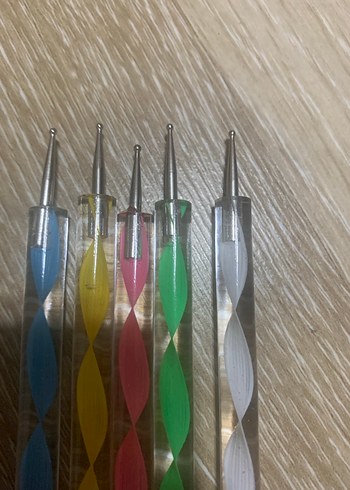 Renkli Tırnak Süsleme Çift Uçlu Kalem Seti - Görsel 2