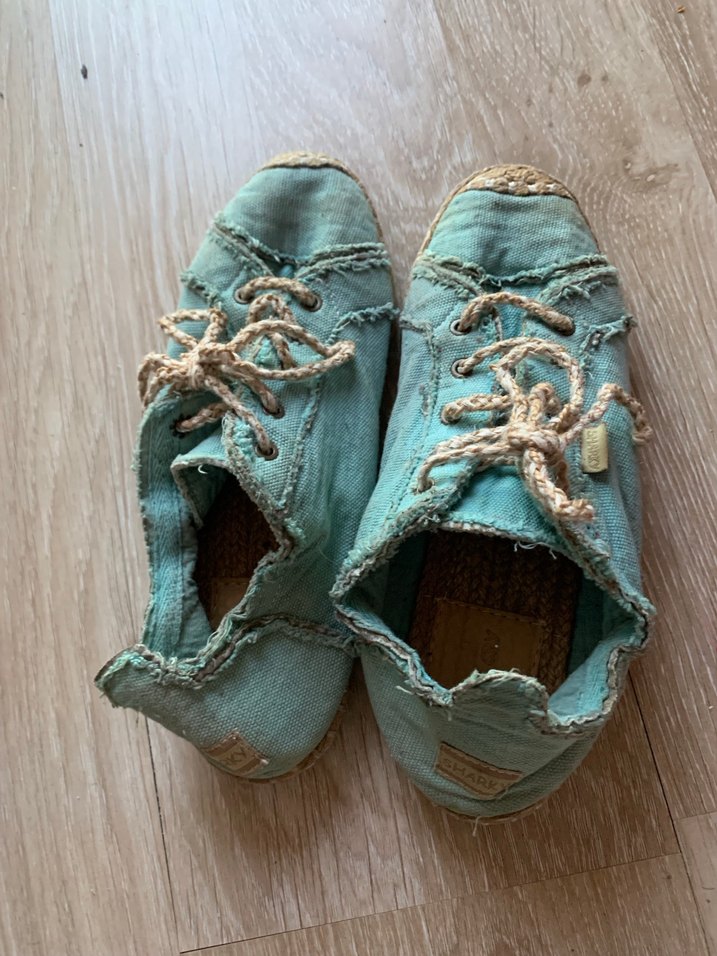 Turkuaz Keten ayakkabı - Görsel 2