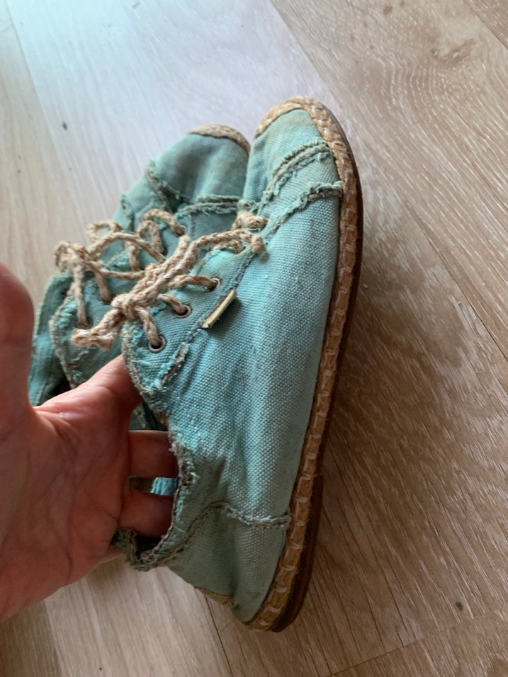 Turkuaz Keten ayakkabı - Görsel 4