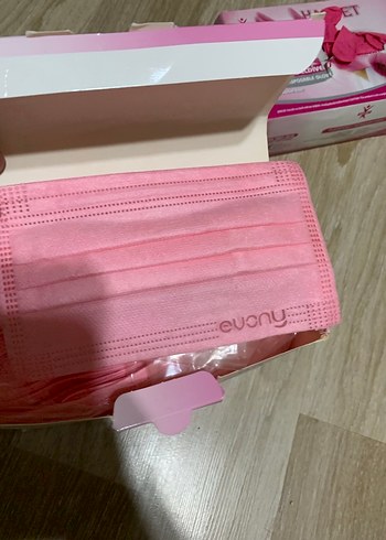 Pembe Nitril Eldiven ve maske - Görsel 4