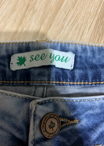 Renkli Salaş Kadın Kot Pantolon - Görsel 4