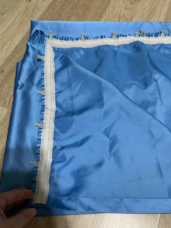 Parlak Mavi Düz Perde güneşlik - Görsel 2