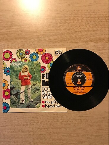 Füsun Önal - Aç Gözünü/Hepsi Sen (Sanatçı Tarafından İmzalı) - Görsel 4