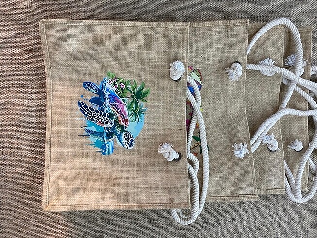 Plaj çantası jut çanta - Görsel 14