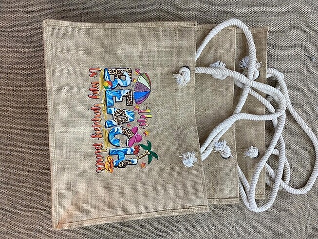 Plaj çantası jut çanta - Görsel 15