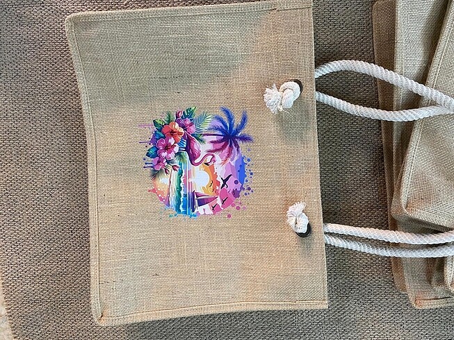 Plaj çantası jut çanta - Görsel 17