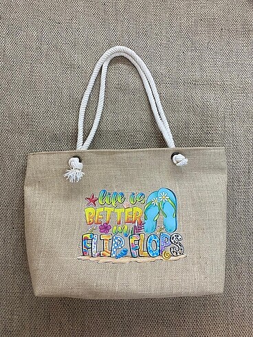 Plaj çantası jut çanta - Görsel 9