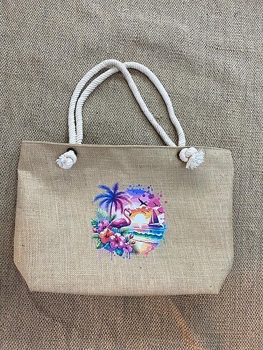 Plaj çantası jut çanta - Görsel 11