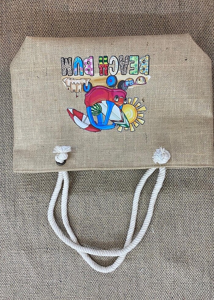 Plaj çantası jut çanta - Görsel 4