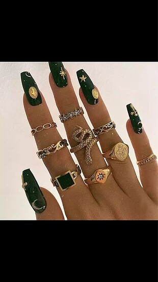 Gold Eklem Yüzük Seti