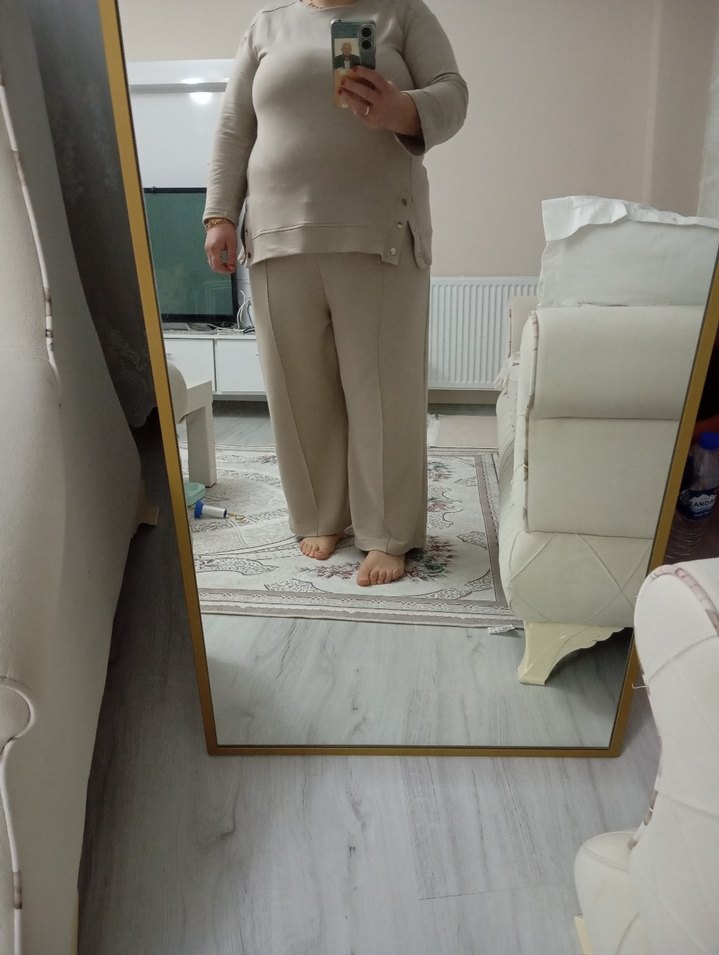 Bej Rahat Kesim Hamile Pantolonu - Görsel 2