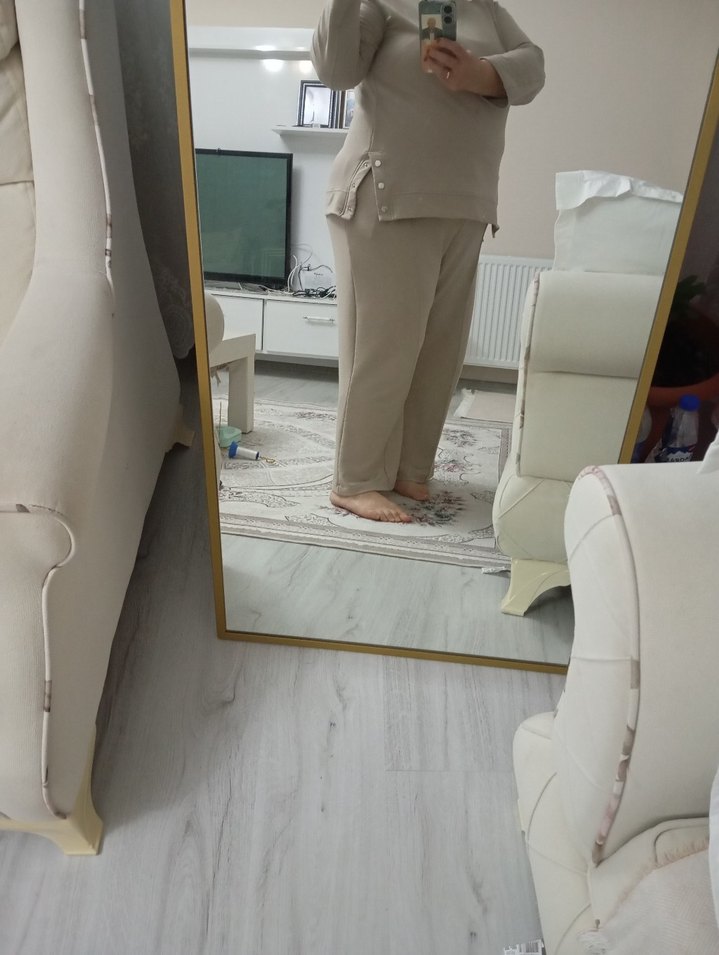 Bej Rahat Kesim Hamile Pantolonu - Görsel 3