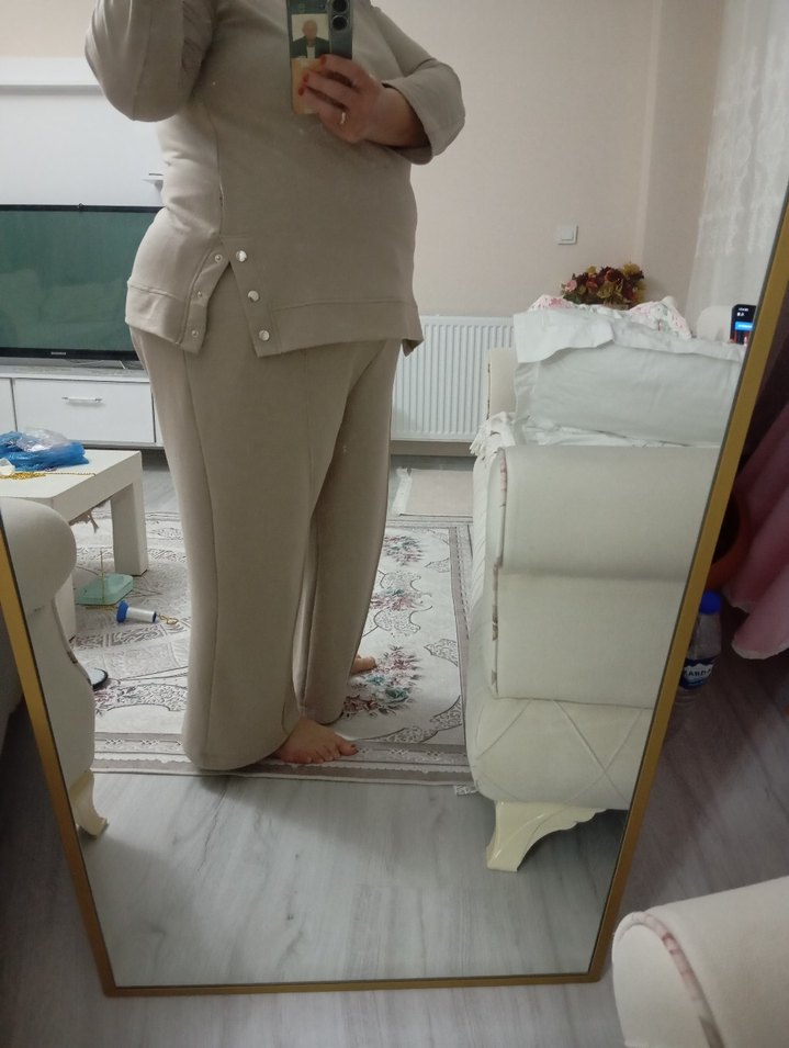 Bej Rahat Kesim Hamile Pantolonu - Görsel 4