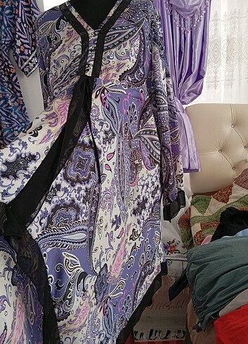 48 Beden mor Renk Yazlık tunik
