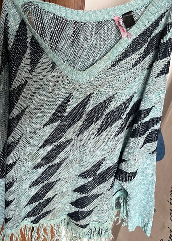 Bohem V Yaka Uzun Kollu Panço - Görsel 2