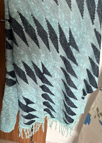 Bohem V Yaka Uzun Kollu Panço - Görsel 3