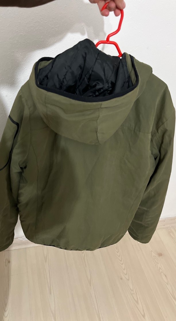 Haki Fermuarlı Erkek Street Wear Mont - Görsel 2