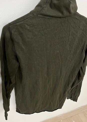 Kadın Gri Boğazlı Keten Kazak - Görsel 2