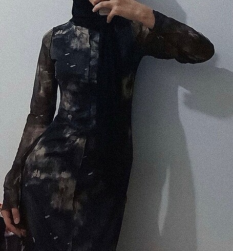 s Beden Batik desenli Elbise