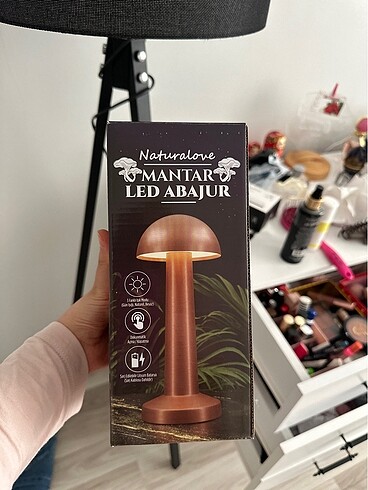 Mantar led abajur rose gold