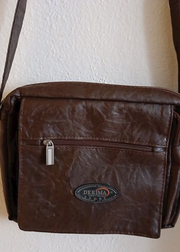 Kahverengi Deri erkek Çanta Fermuarlı - Görsel 2