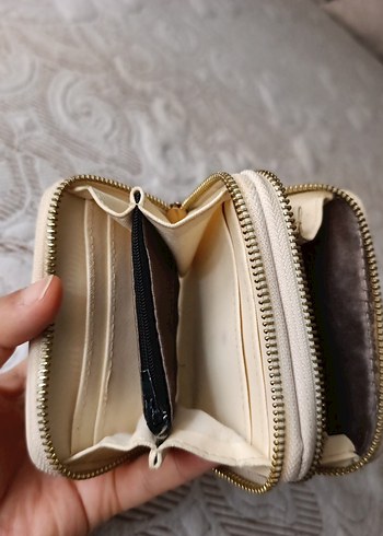 bej Deri Fermuarlı Kadın Cüzdan - Görsel 8