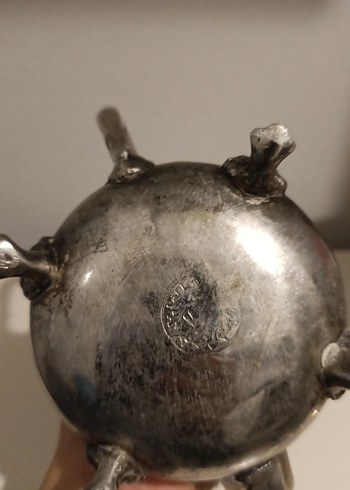 antika Fas Parlak Beyaz Desenli Çaydanlık - Görsel 11