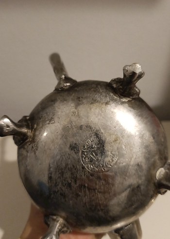 antika Fas Parlak Beyaz Desenli Çaydanlık - Görsel 10