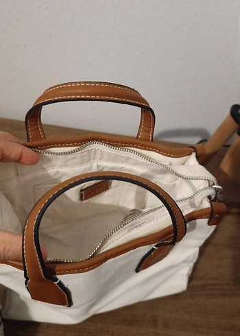 Bej Deri Bohem Tarz Kadın Çanta - Görsel 9