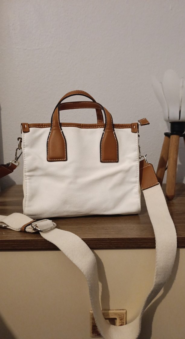 Bej Deri Bohem Tarz Kadın Çanta - Görsel 4