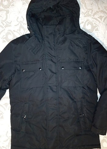 Siyah Kapüşonlu Erkek mont - Görsel 11