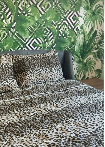 leopar kapitoneli yatak örtüsü pike - Görsel 2
