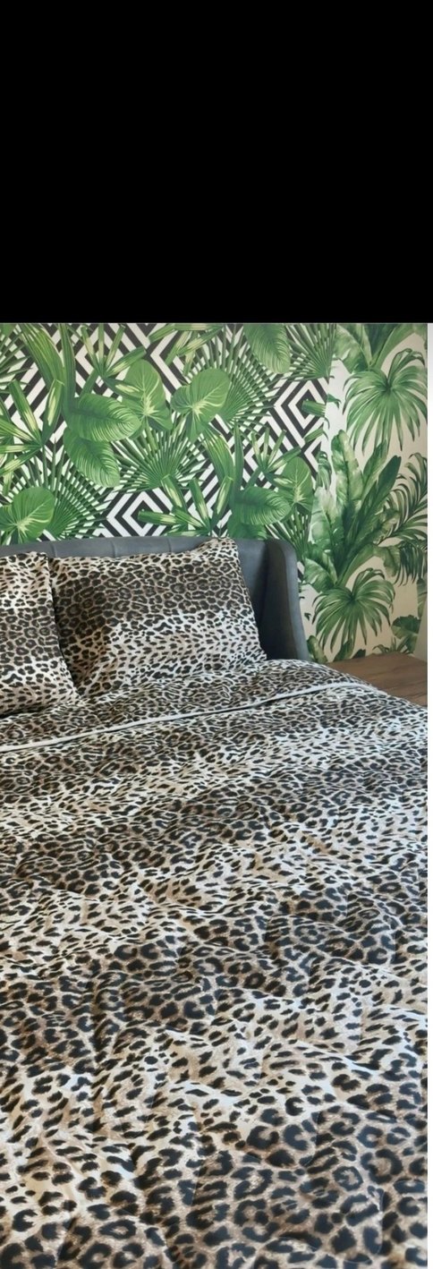 leopar kapitoneli yatak örtüsü pike - Görsel 2