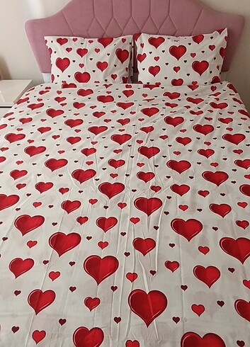  Beden çeşitli Renk Kalpli nevresim takımı 