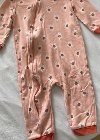 Fermuarlı Pembe Bebek Kız Tulumu