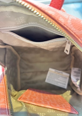 Pembe Minimalist Desenli Kadın Sırt Çantası - Görsel 15