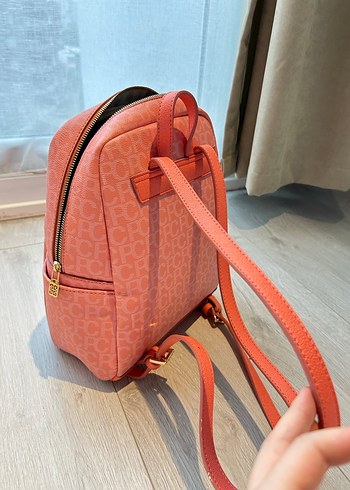 Pembe Minimalist Desenli Kadın Sırt Çantası - Görsel 12